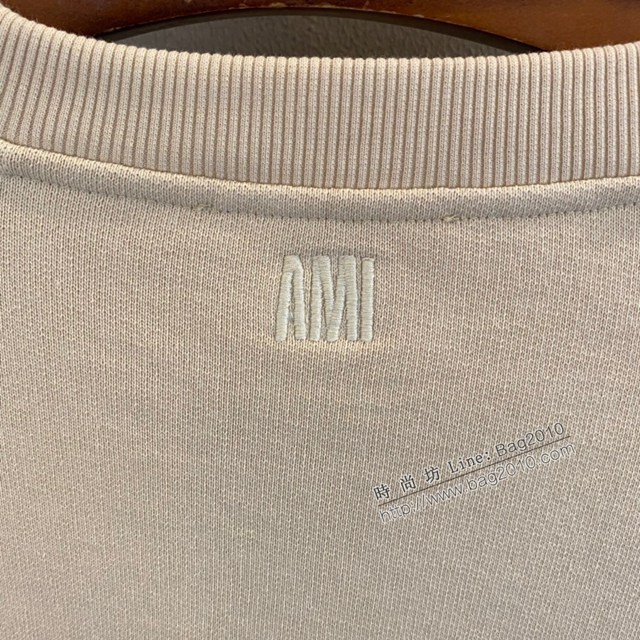 Ami專櫃2023FW新款愛心刺繡插肩圓領衛衣 男女同款 tzy3199
